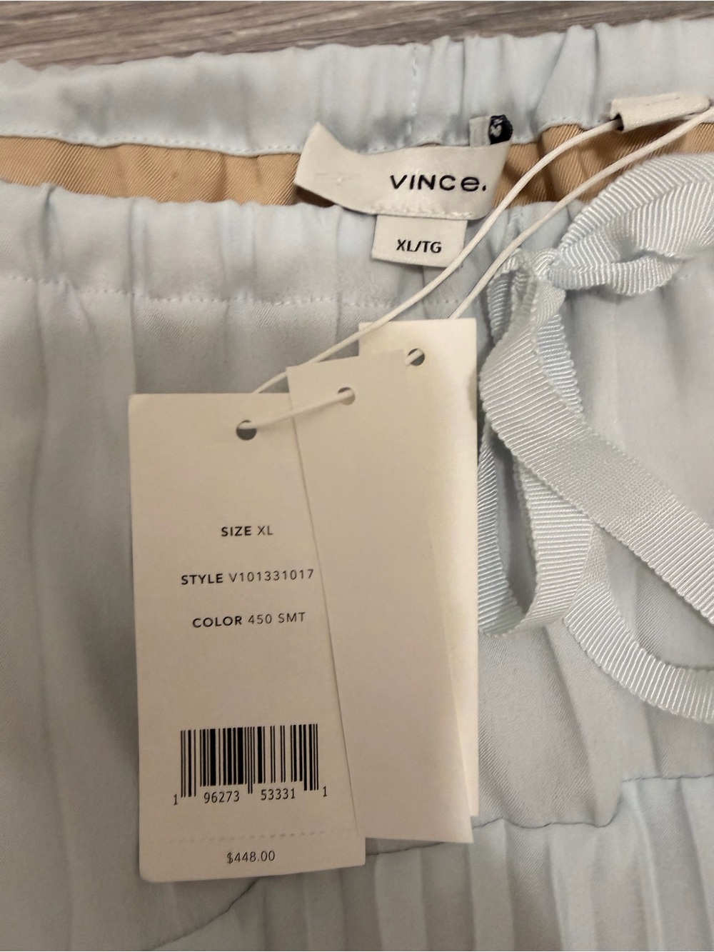 NWT Vince Pleated Midi Skirt in Light Blue with pockets Retails $448 Size XL - Picture 8 of 10